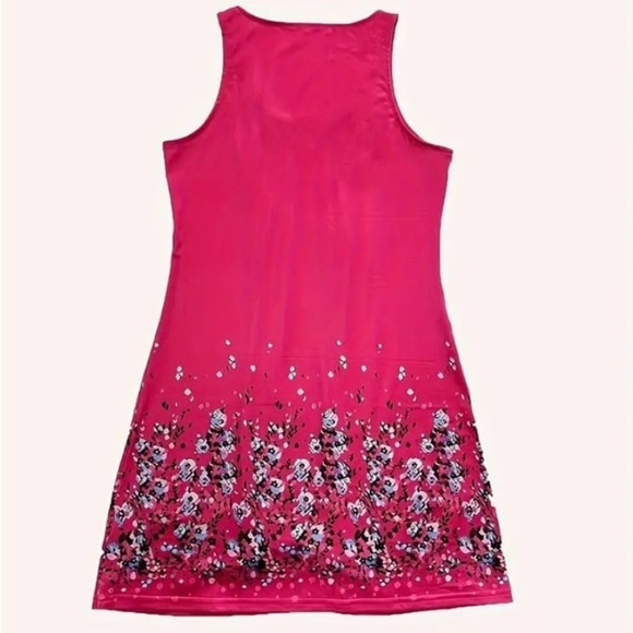 New! Women Floral Print Crew Neck , Elegant Sleeveless Dress.Size: X-Large., - Picture 2 of 6